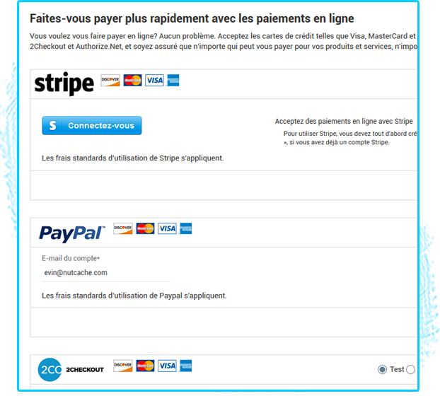 nutcache paiement en ligne